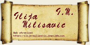 Ilija Milisavić vizit kartica
